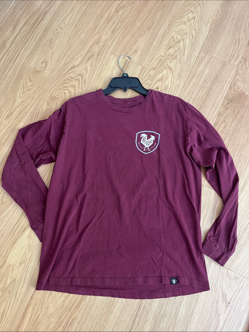 Howler Bros Men’s Dawn Patrol Long Sleeve Crewneck Shirt - Maroon size L